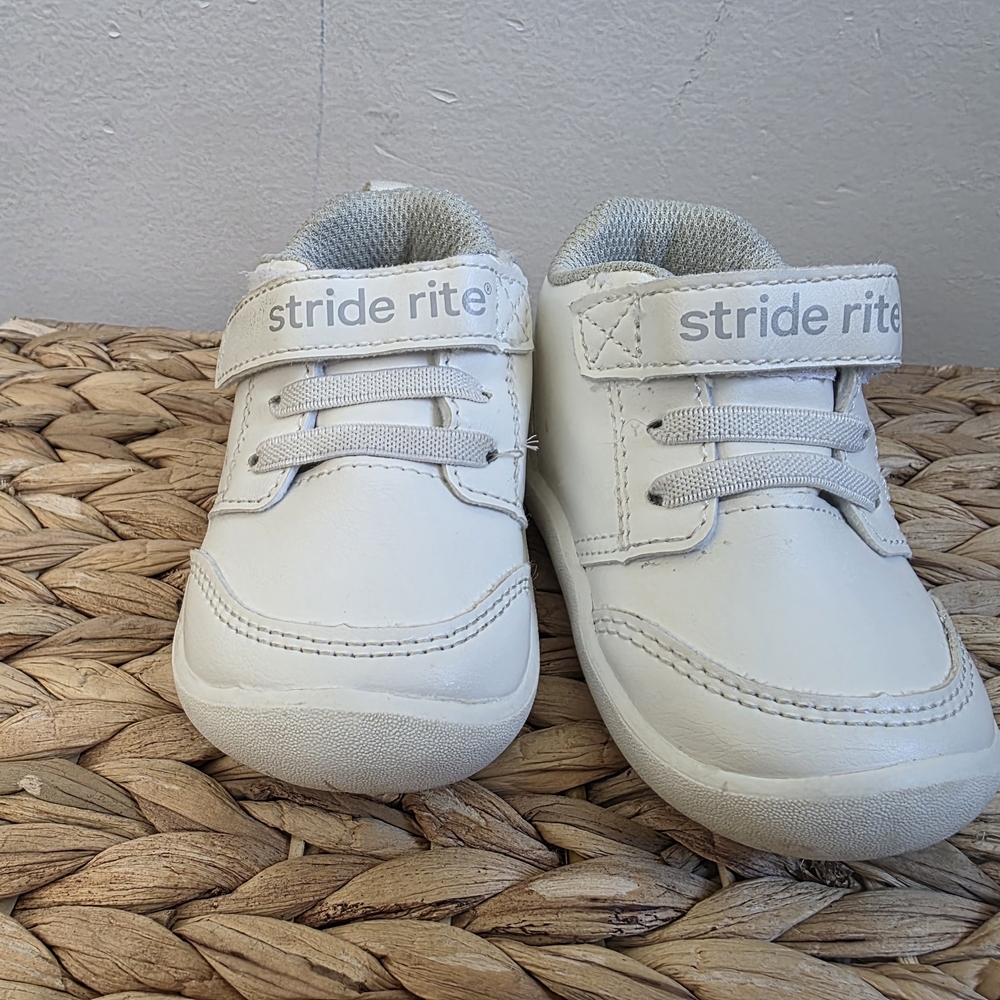 Stride Rite Cream Kids Sneakers